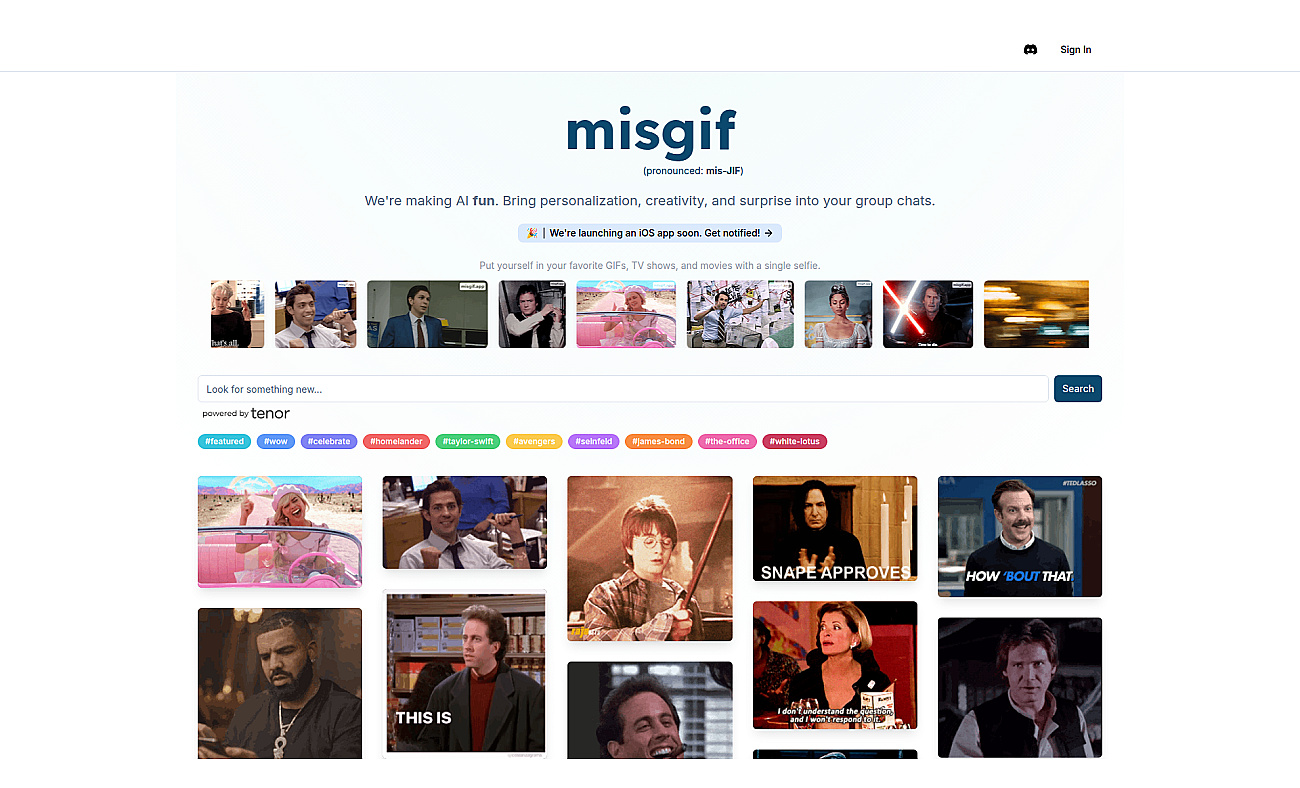 Misgif screenshot