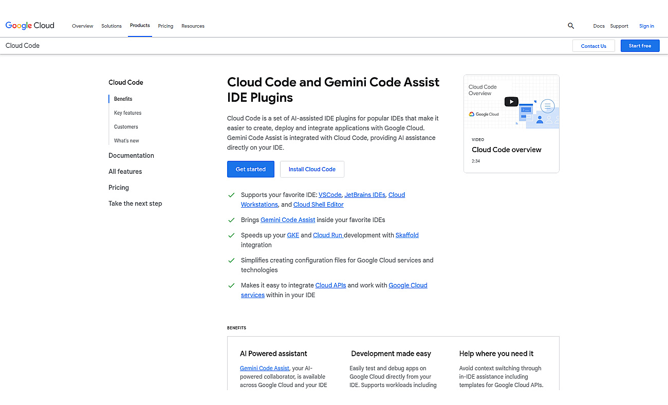 Google Cloud Code screenshot