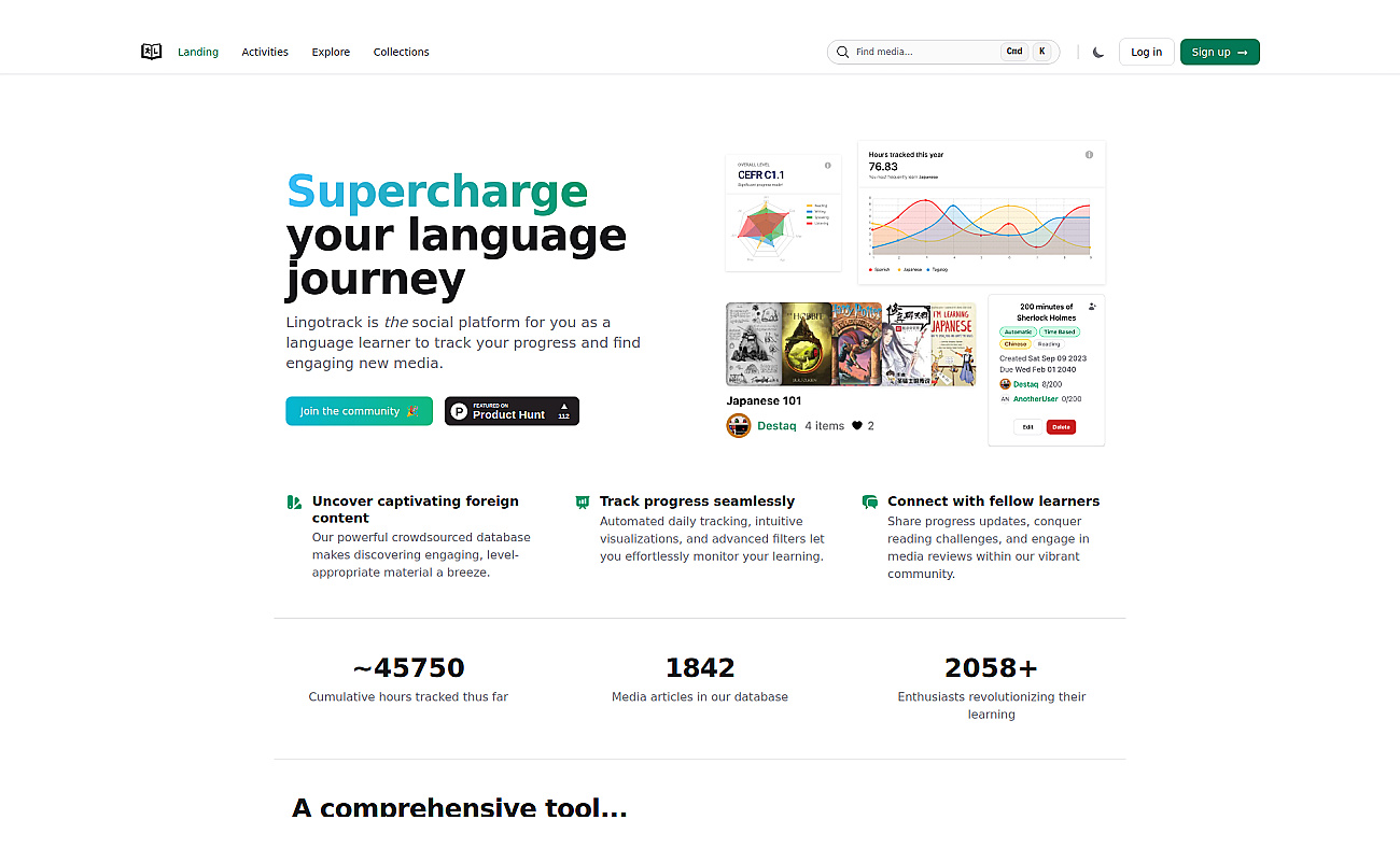 Lingotrack screenshot