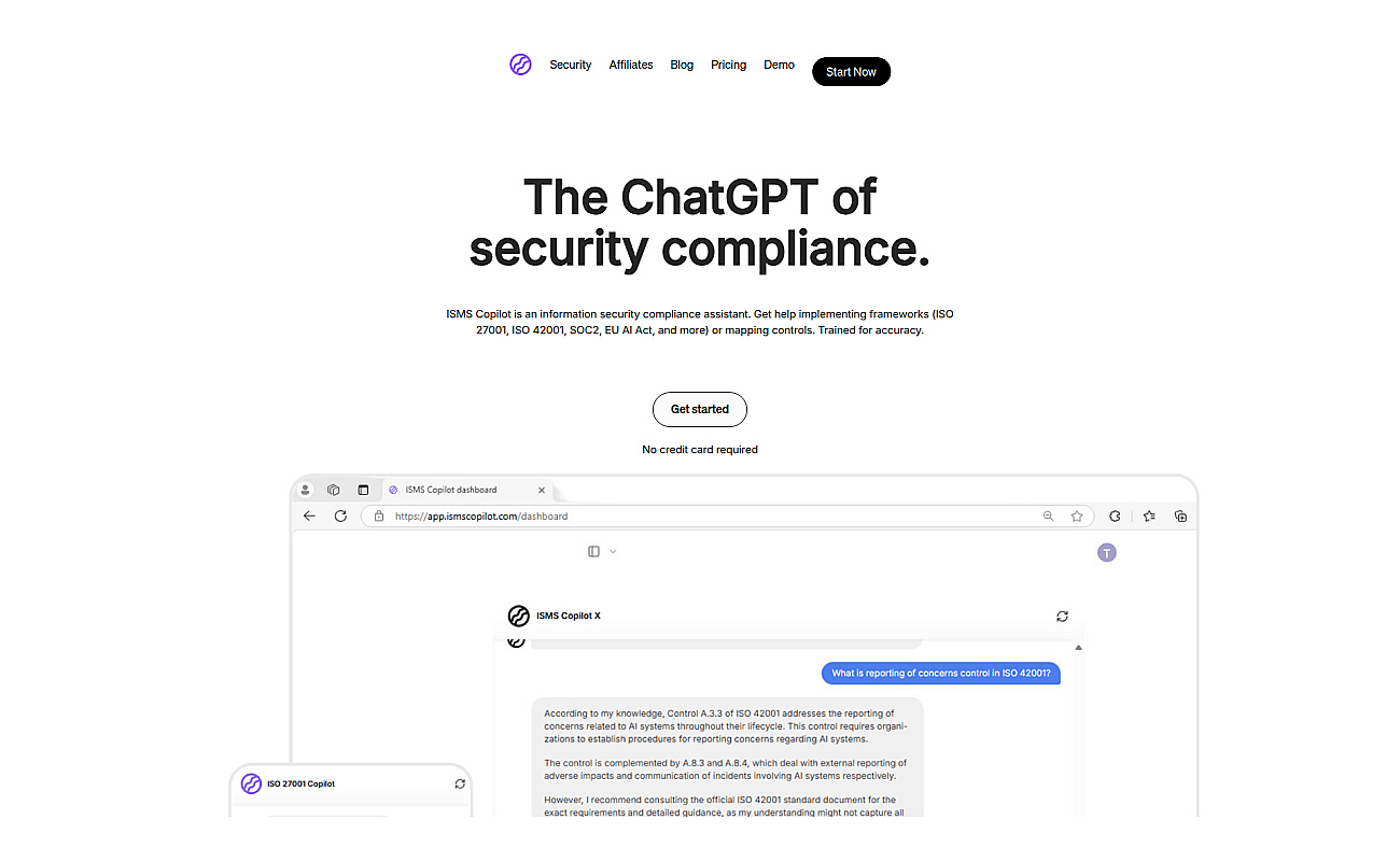 ISMS Copilot screenshot