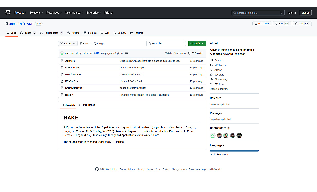 RAKE screenshot