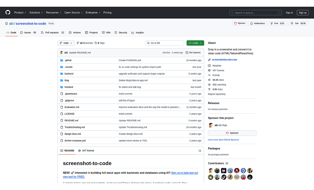 Screenshot To Code screenshot