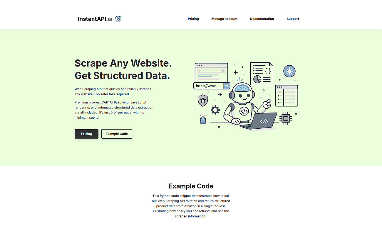 InstantAPI.ai screenshot