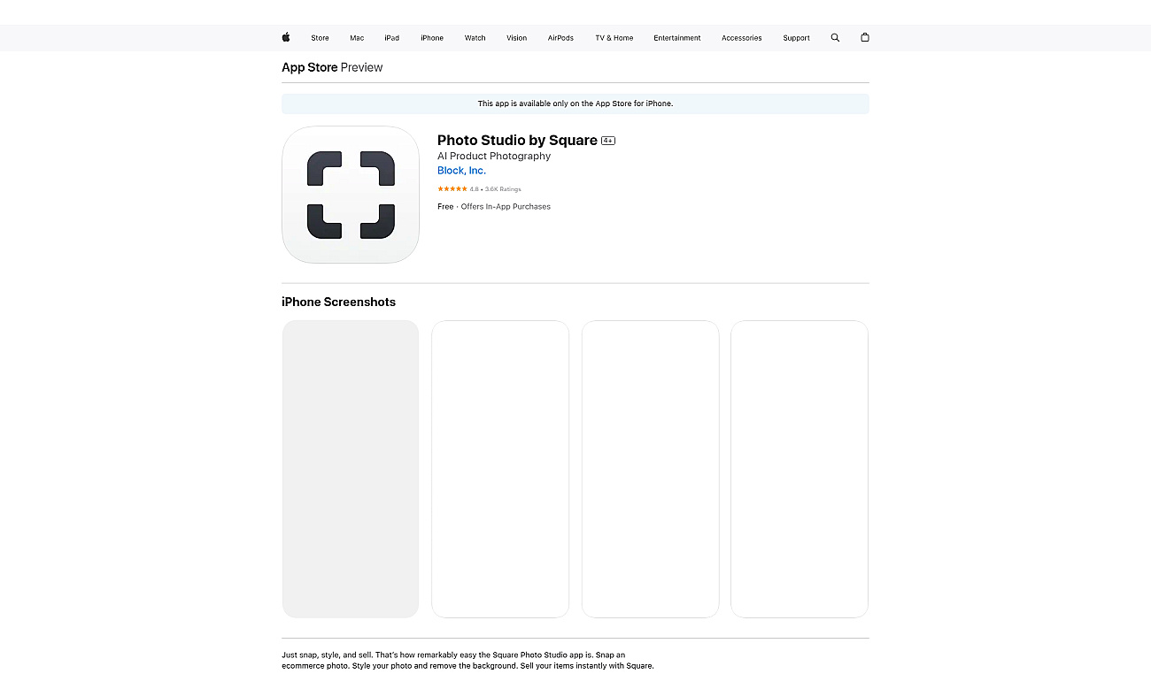 Photo Studio by Square screenshot