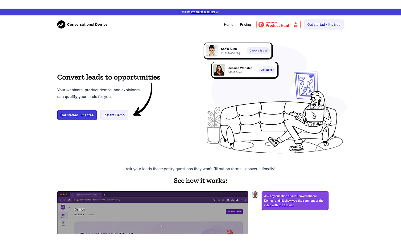 Conversational Demos screenshot