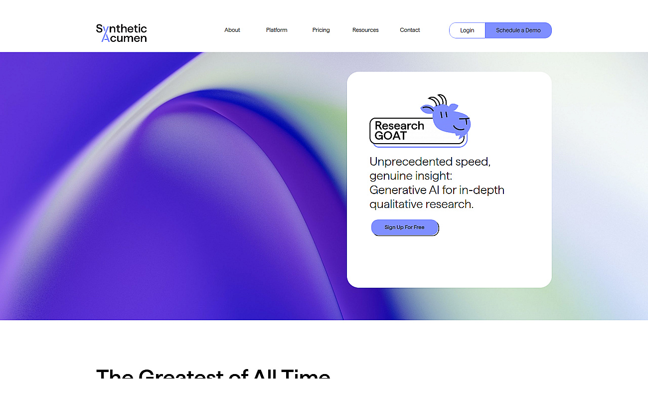 ResearchGOAT screenshot