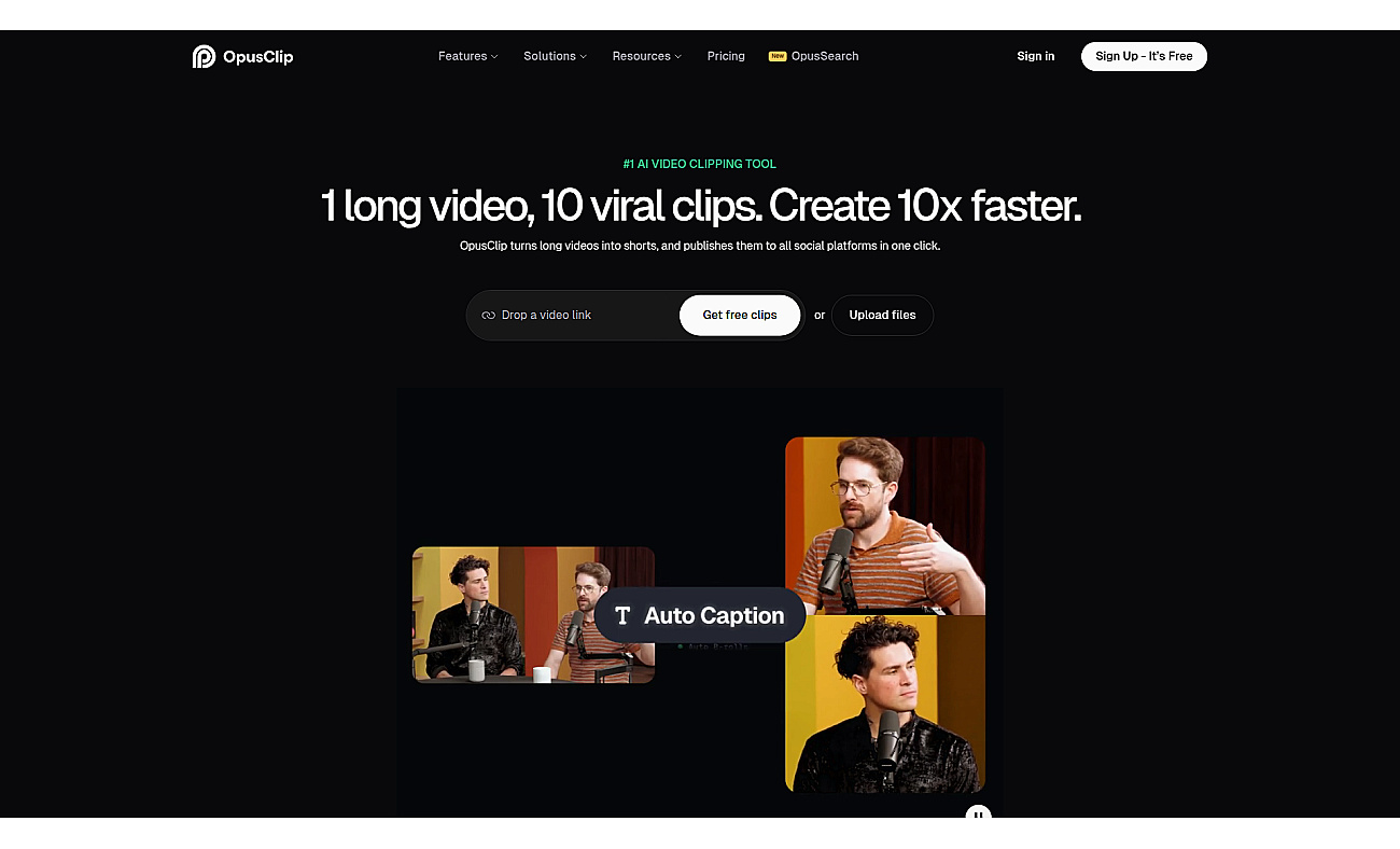 Opus clip screenshot