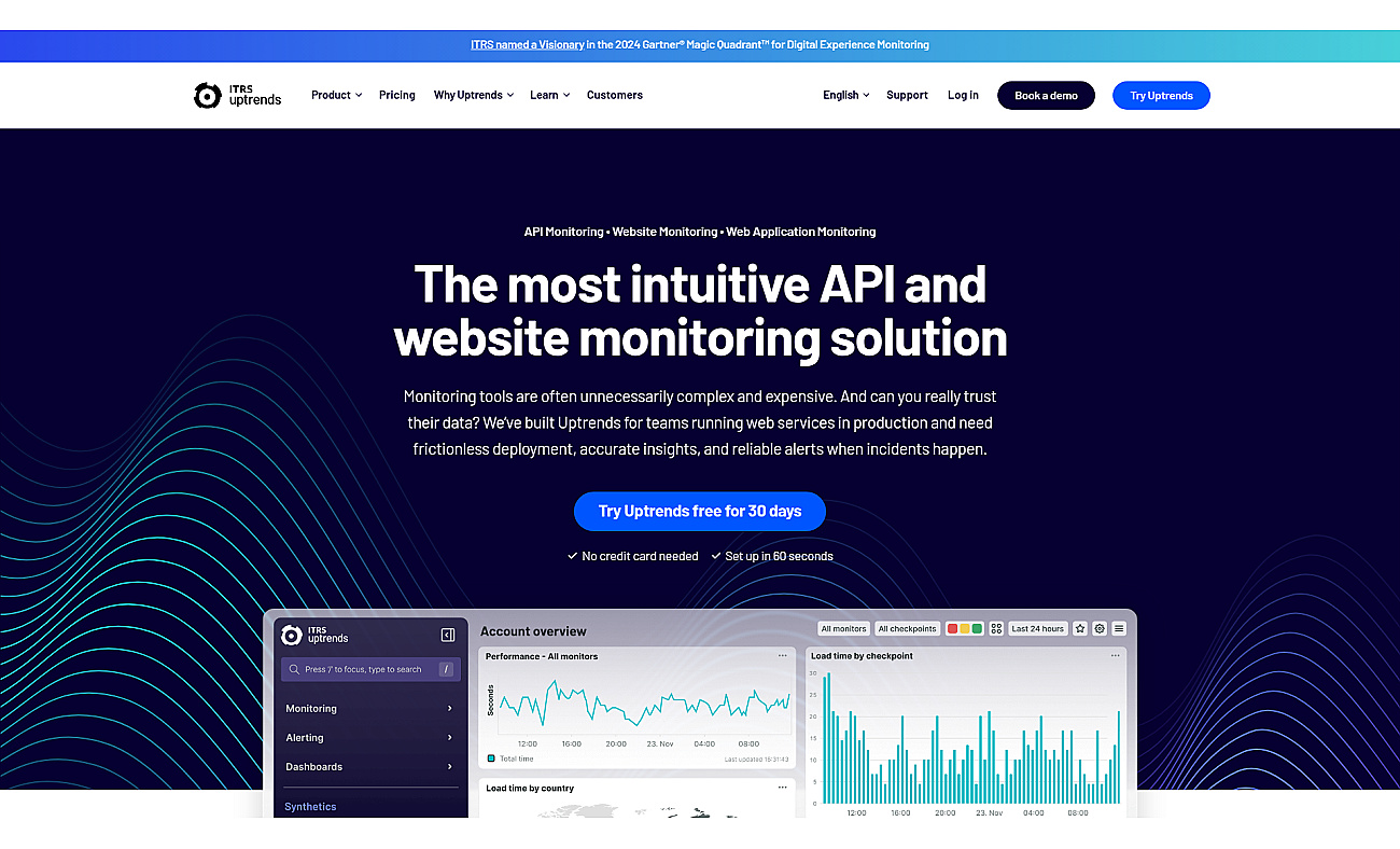 Uptrends screenshot