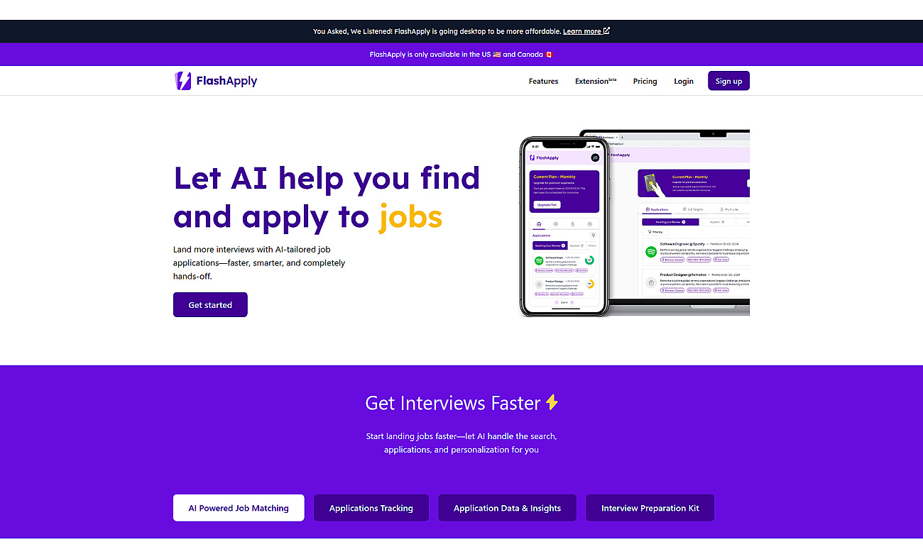 FlashApply screenshot
