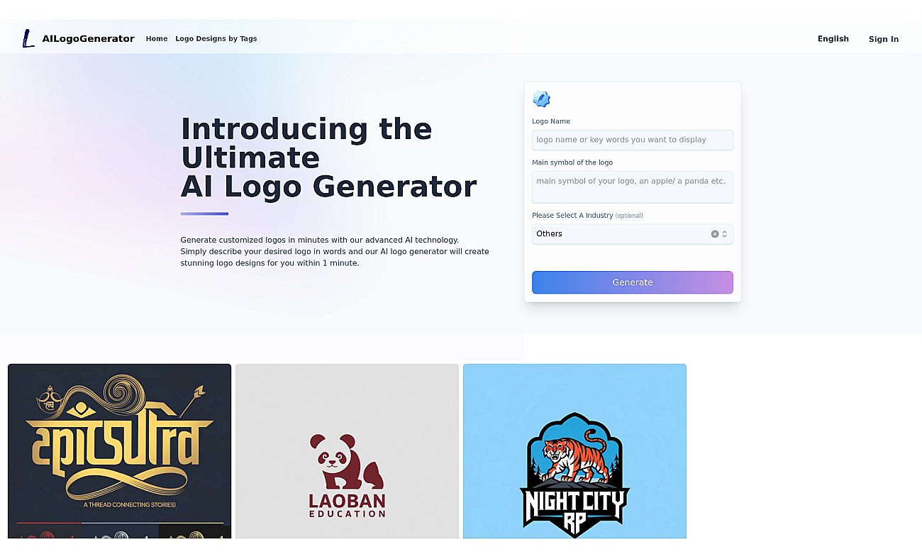 AILogoGenerator screenshot
