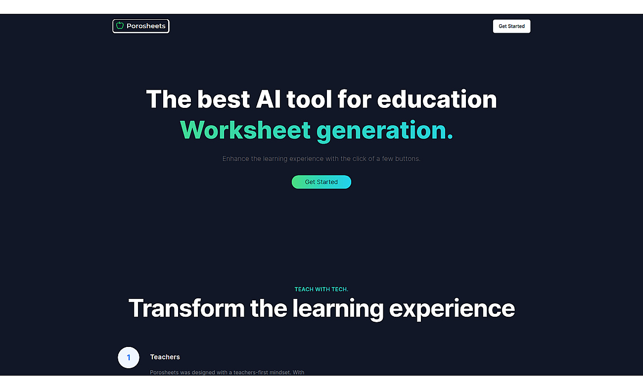 Porosheets screenshot