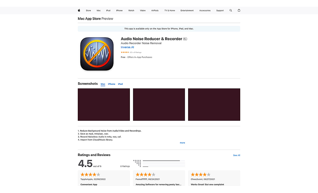 Audio Noise Reducer screenshot