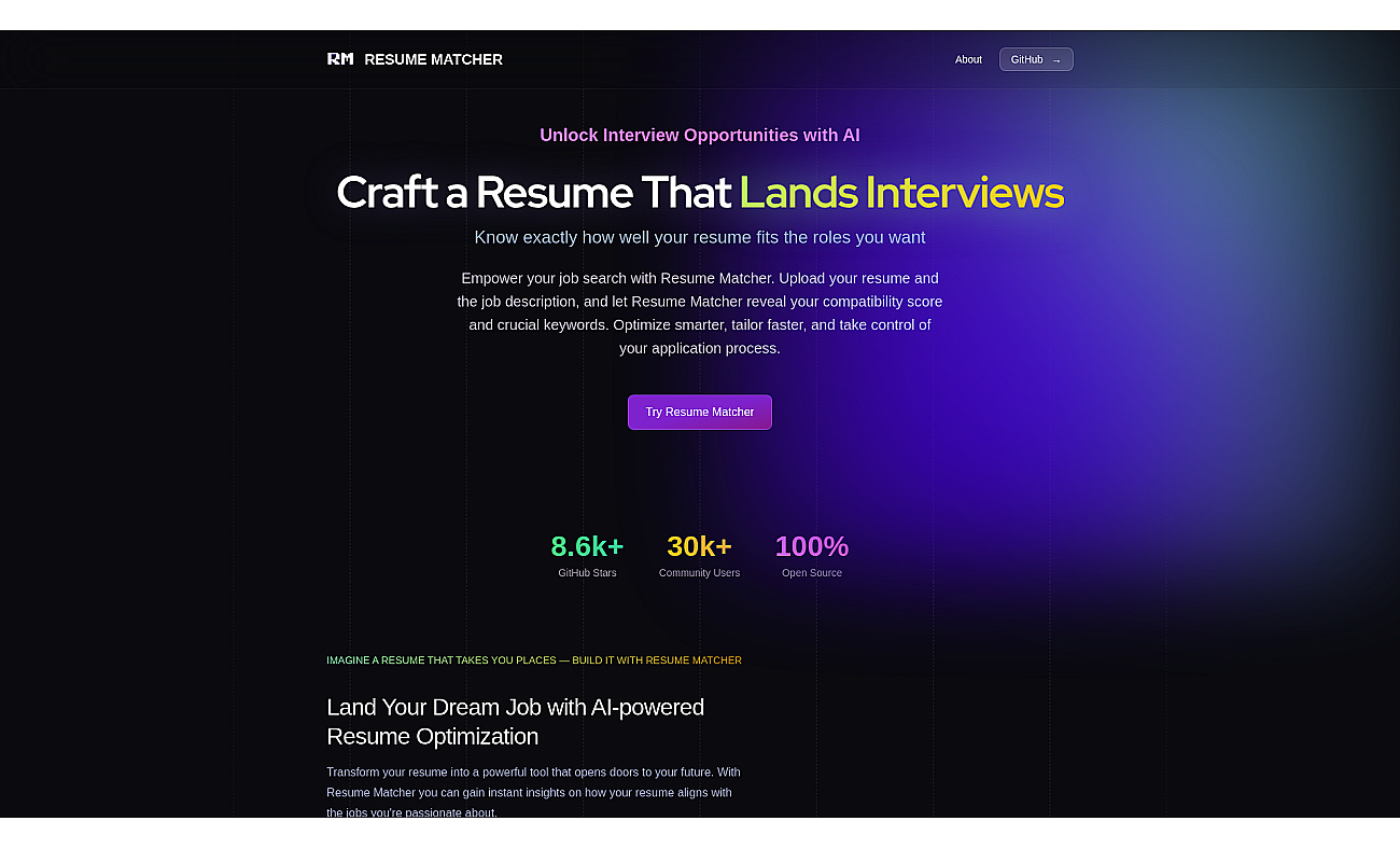 Resume Matcher screenshot