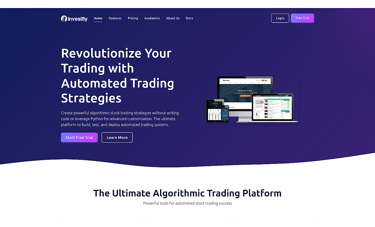 Investfly screenshot