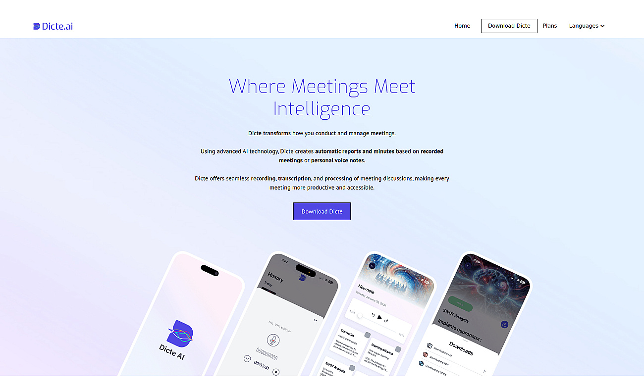 Dicte.ai screenshot