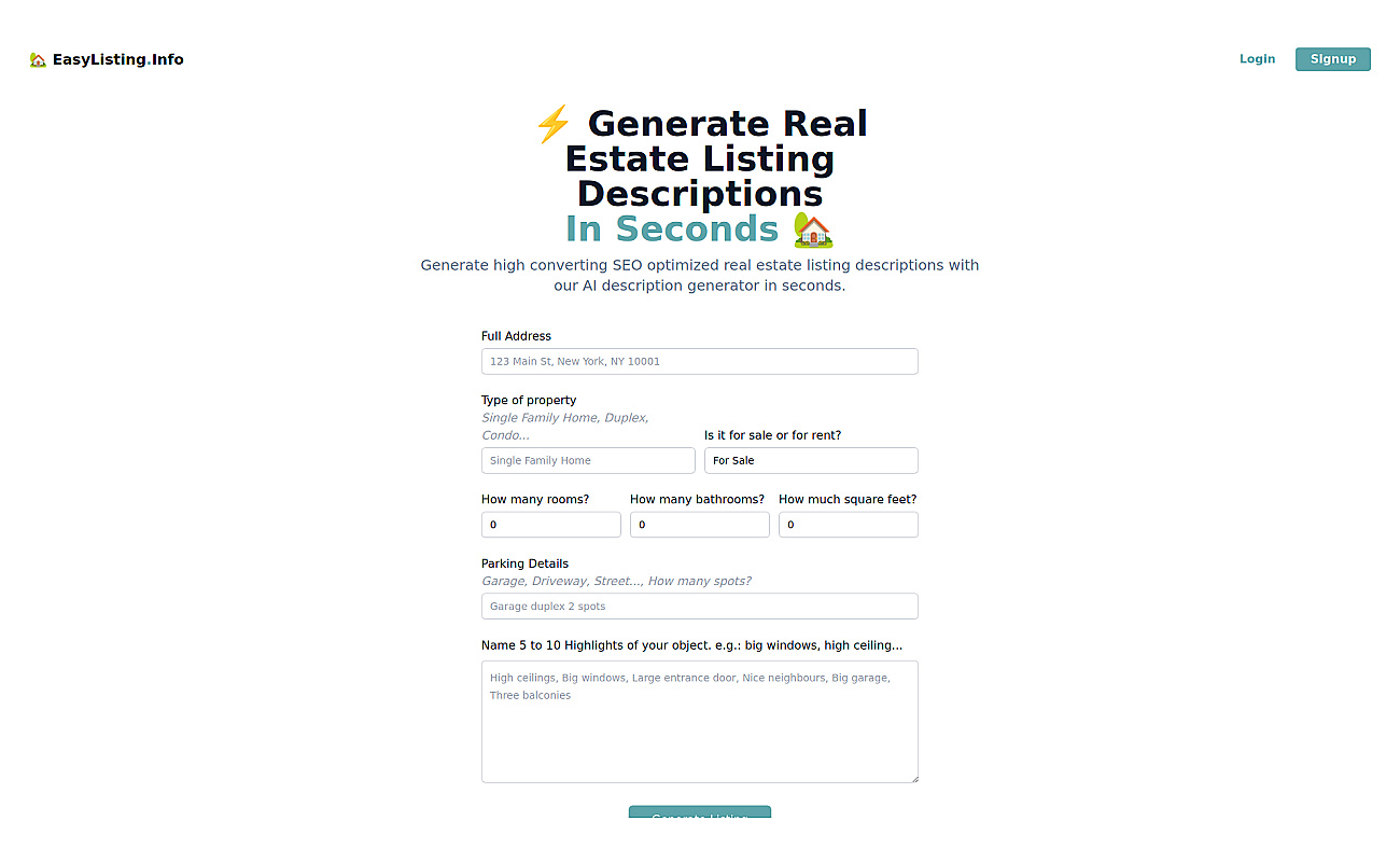 Easylisting screenshot