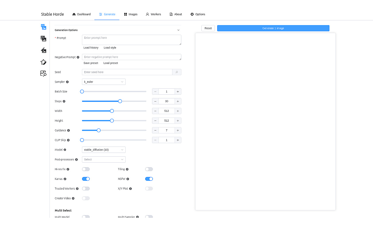 Stable UI screenshot
