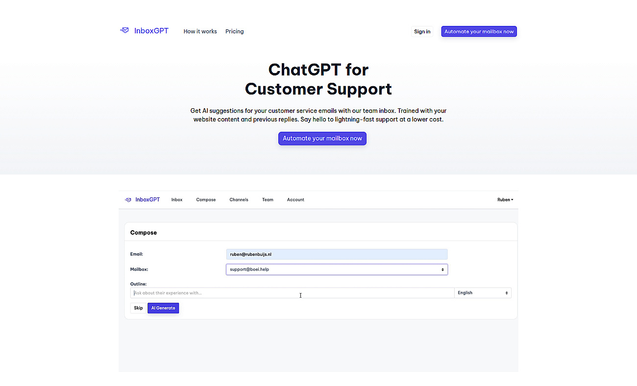 InboxGPT screenshot