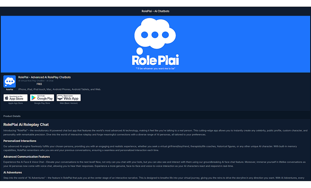 RolePlai screenshot