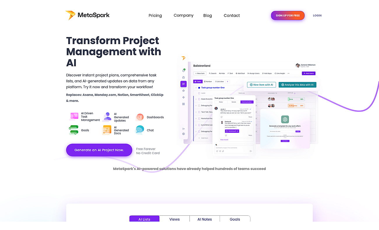 MetaSpark screenshot