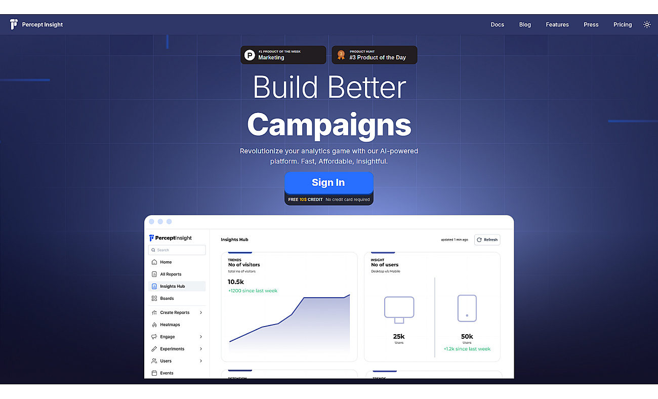 Percept Insight screenshot