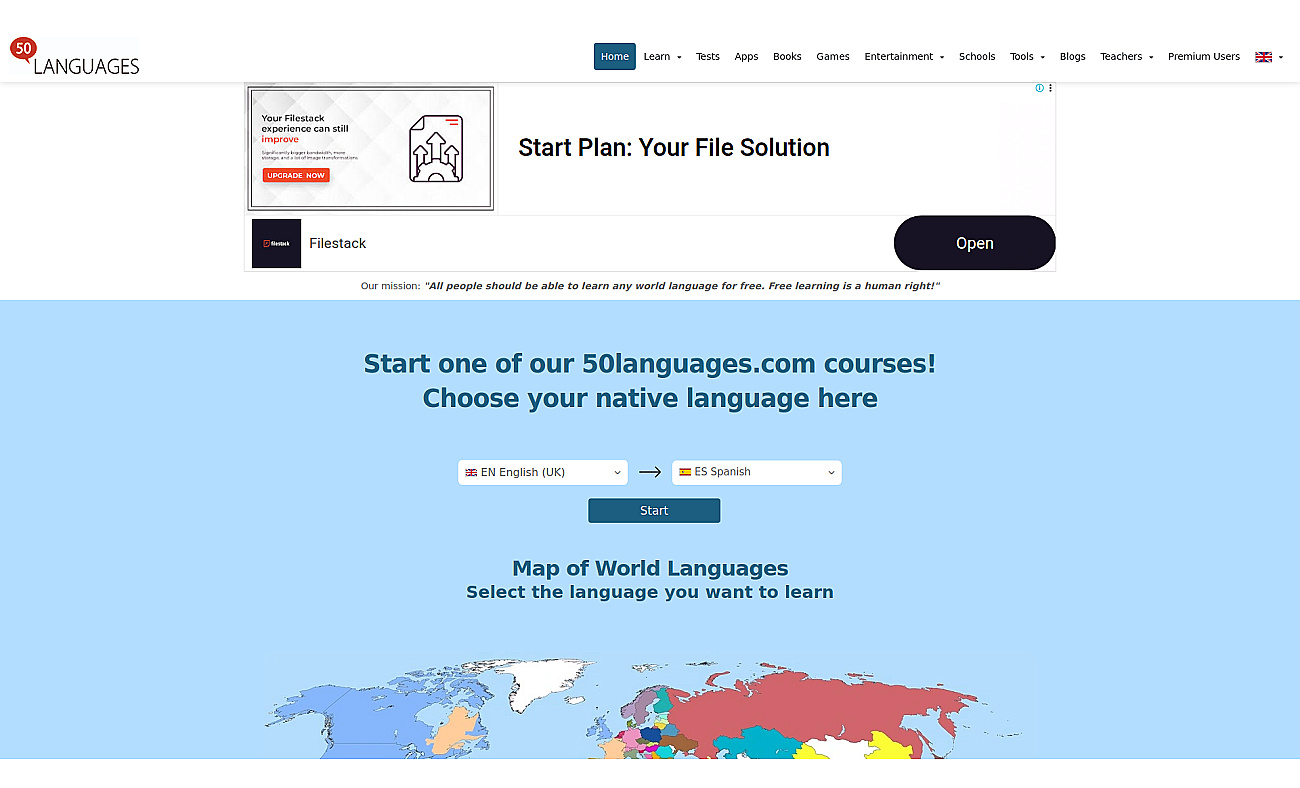 50 Languages screenshot