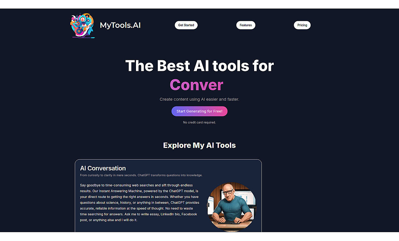 My tools.ai screenshot