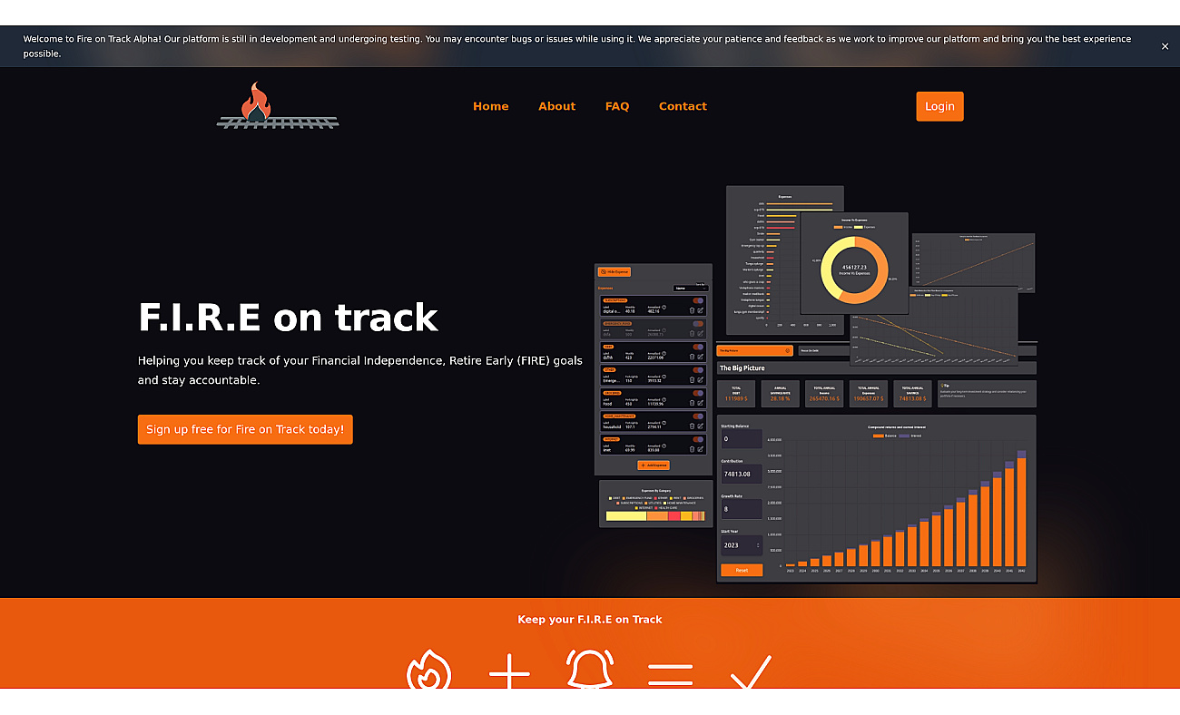 F.I.R.E on track screenshot