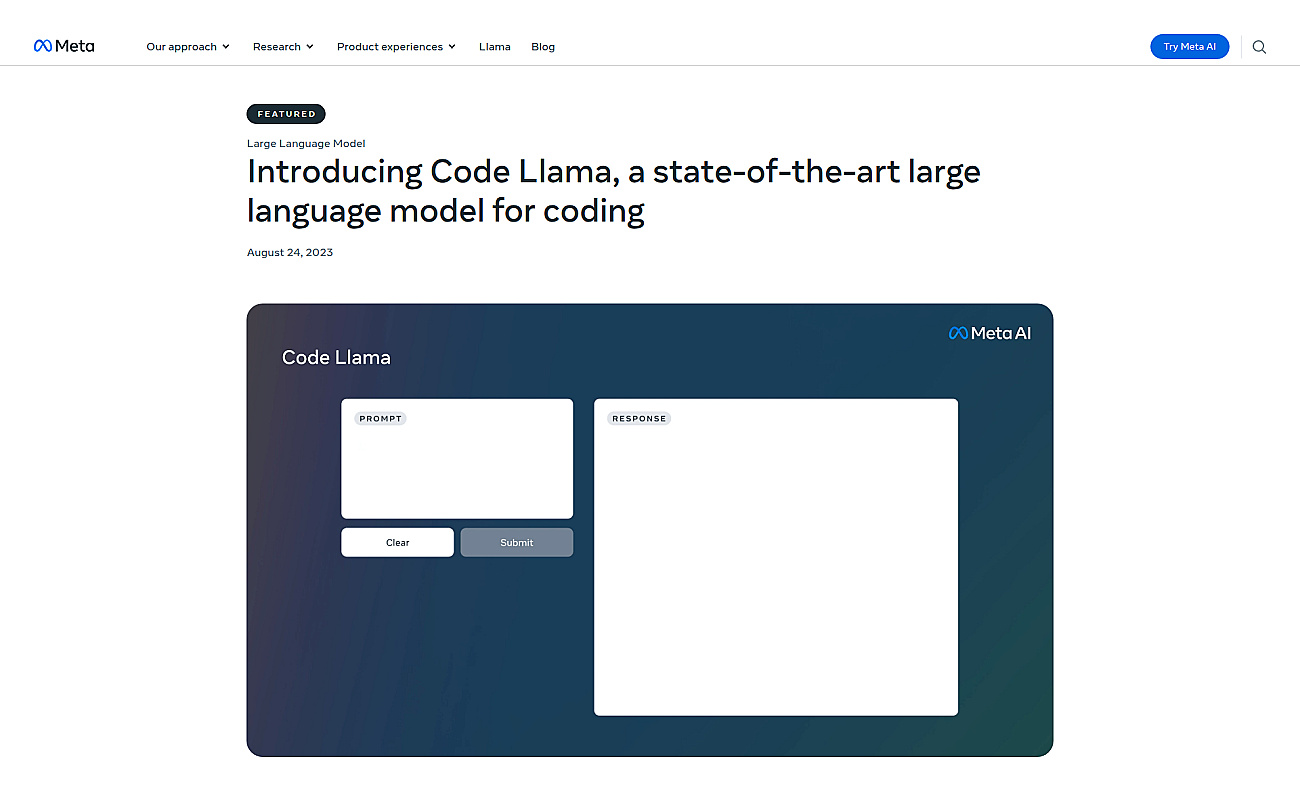 Code Llama screenshot