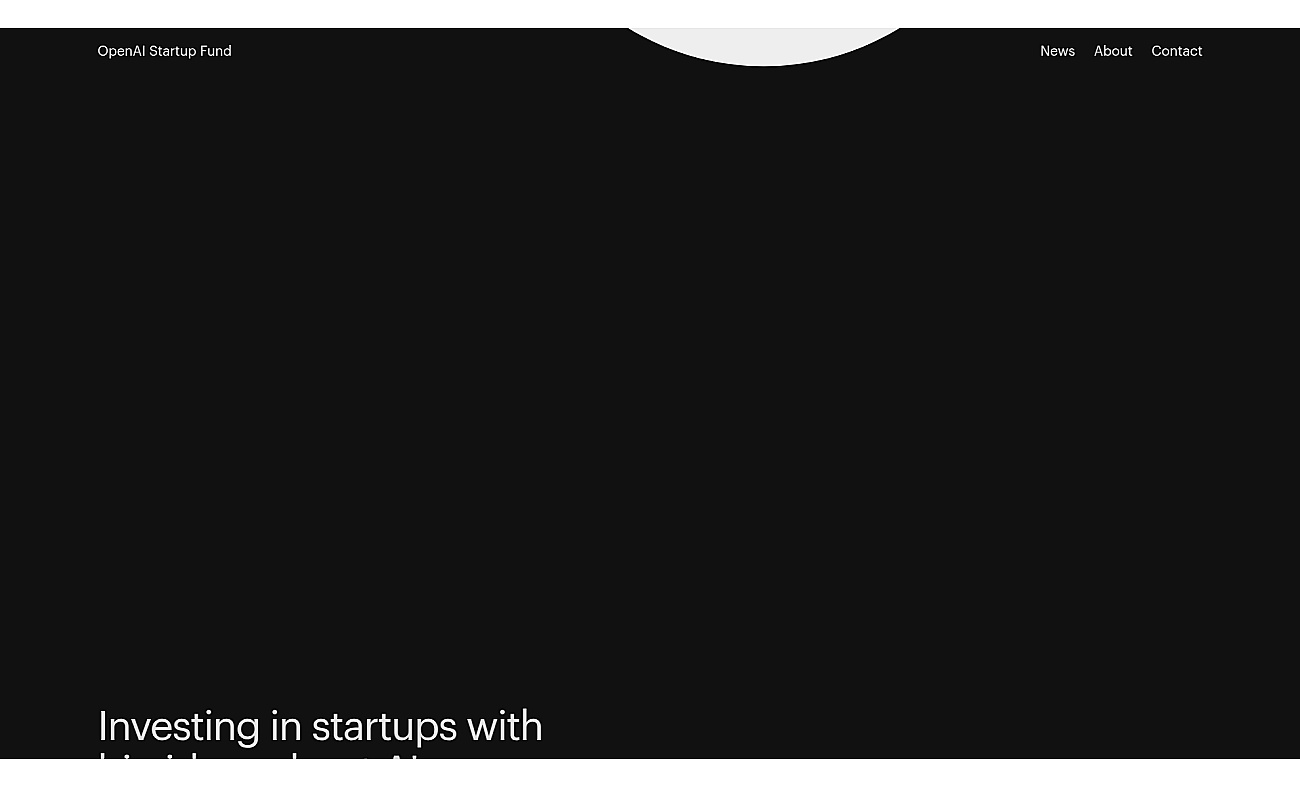 OpenAI Startup Fund screenshot