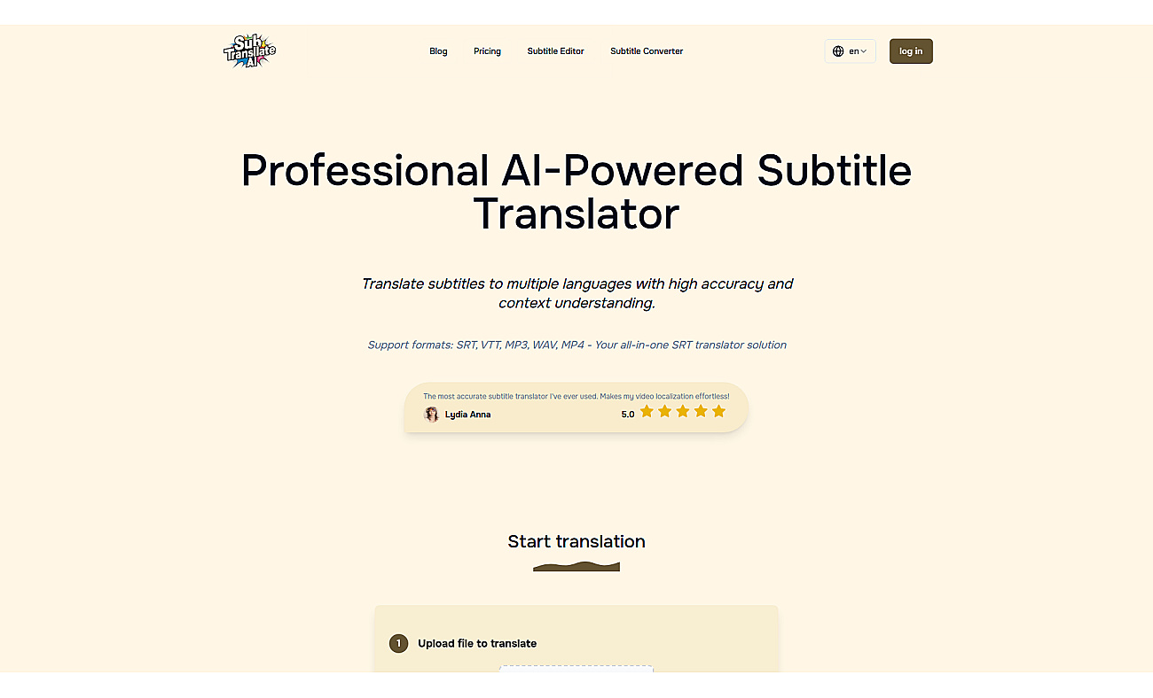 Sub translate ai screenshot
