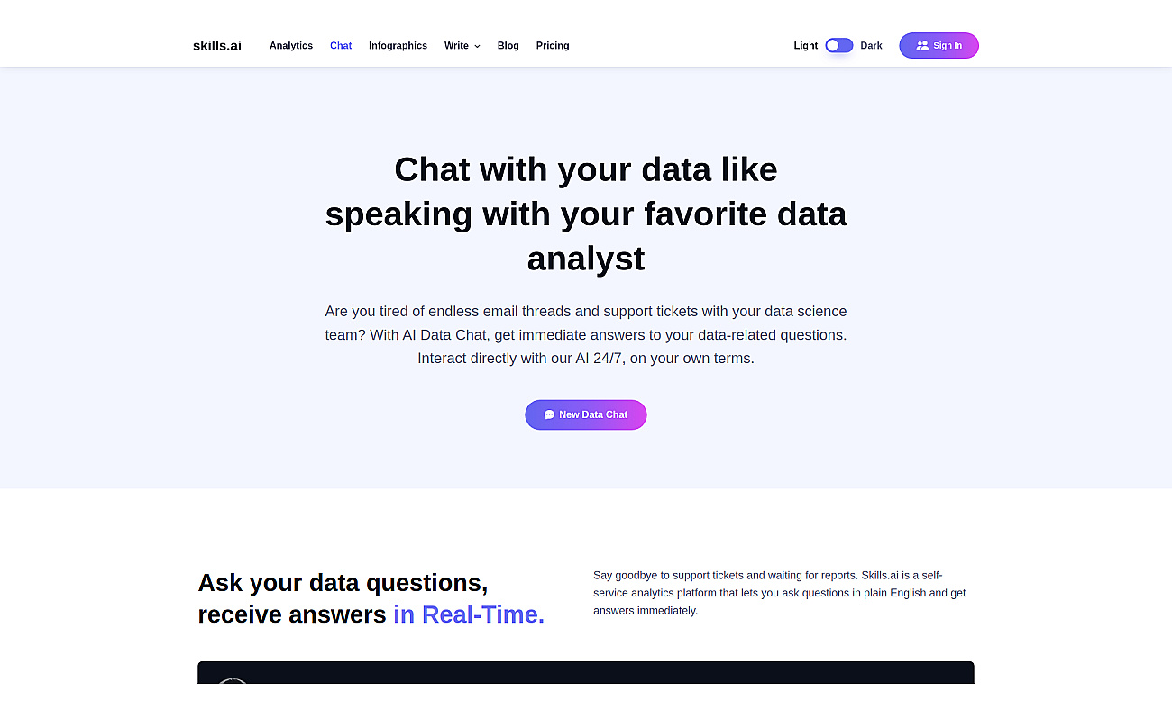 Skills AI Chat screenshot