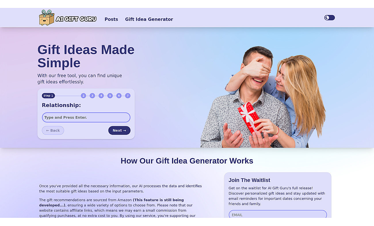 AIgiftguru screenshot