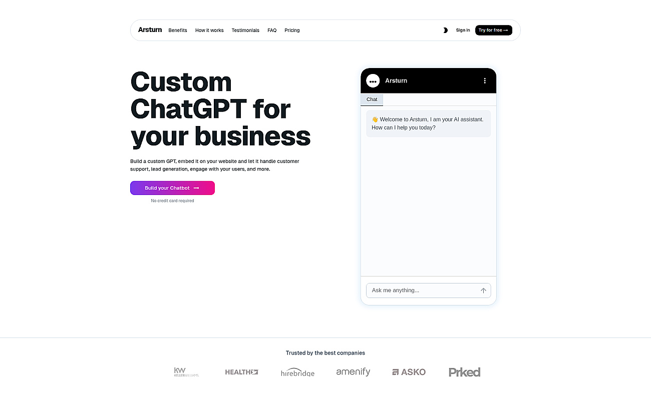 Arsturn screenshot