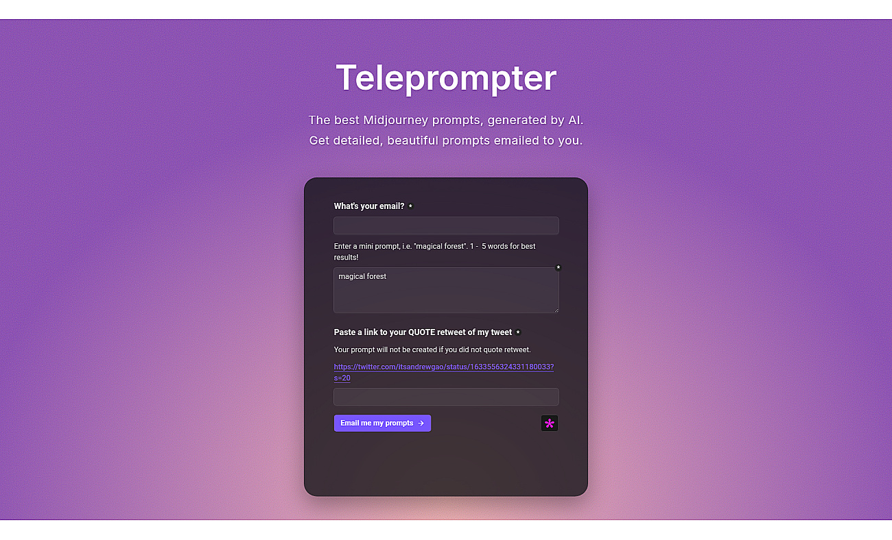 Teleprompter screenshot
