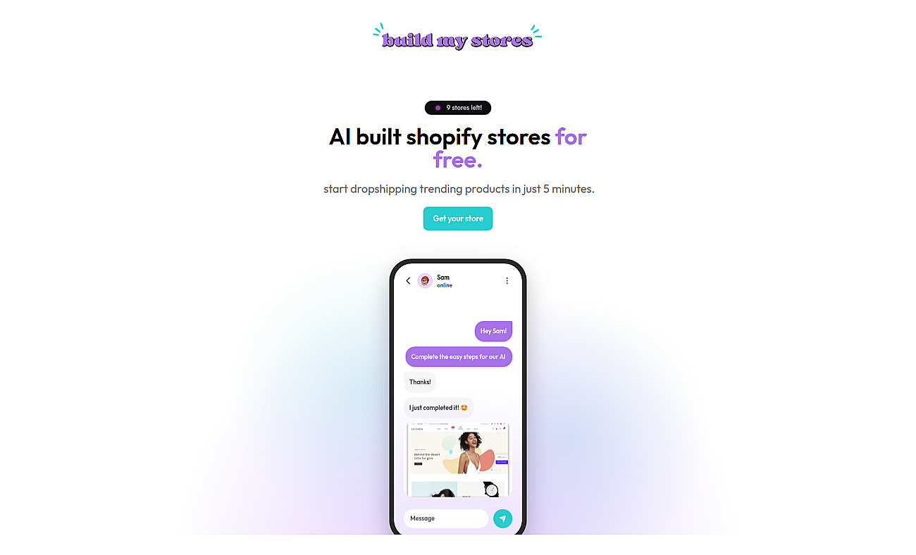 BuildMyStores screenshot
