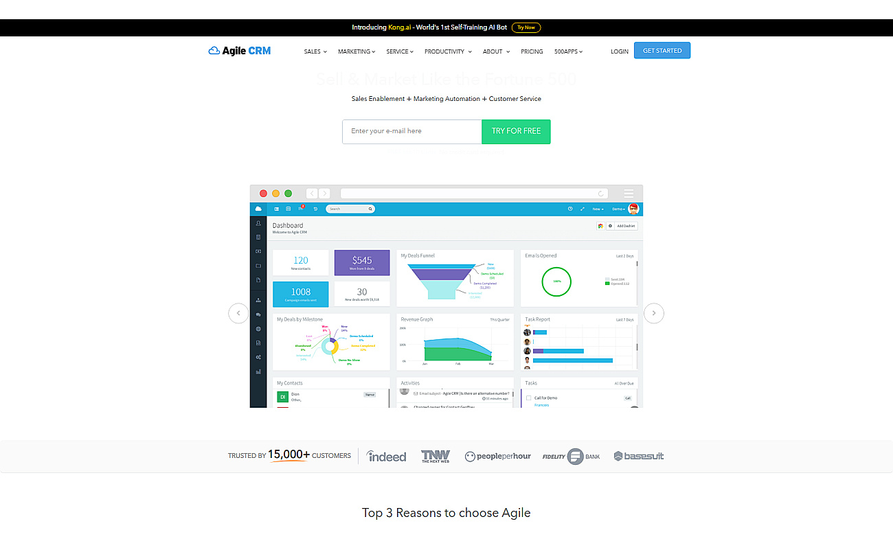 Agile CRM screenshot