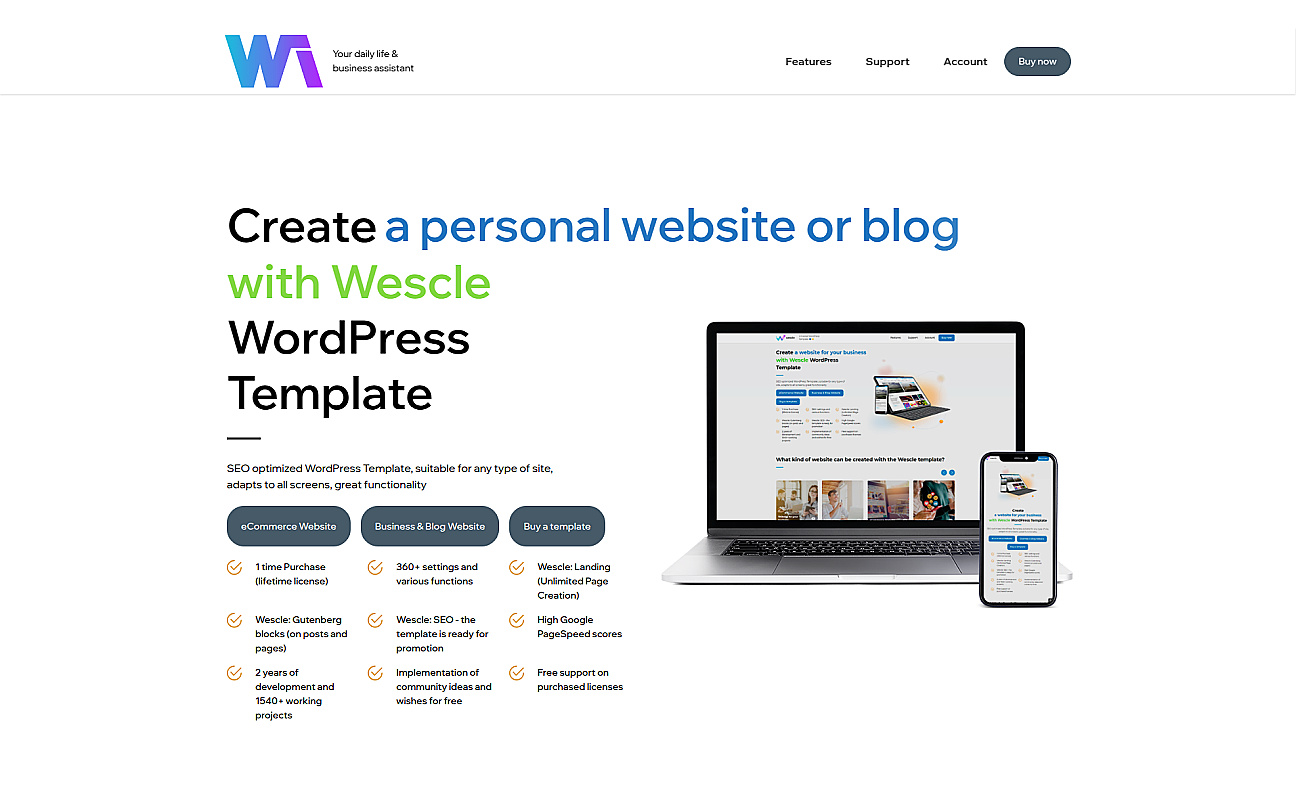 Wescle.com screenshot