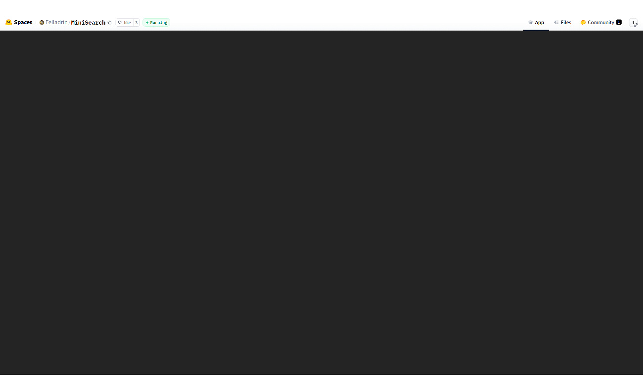 MiniSearch screenshot