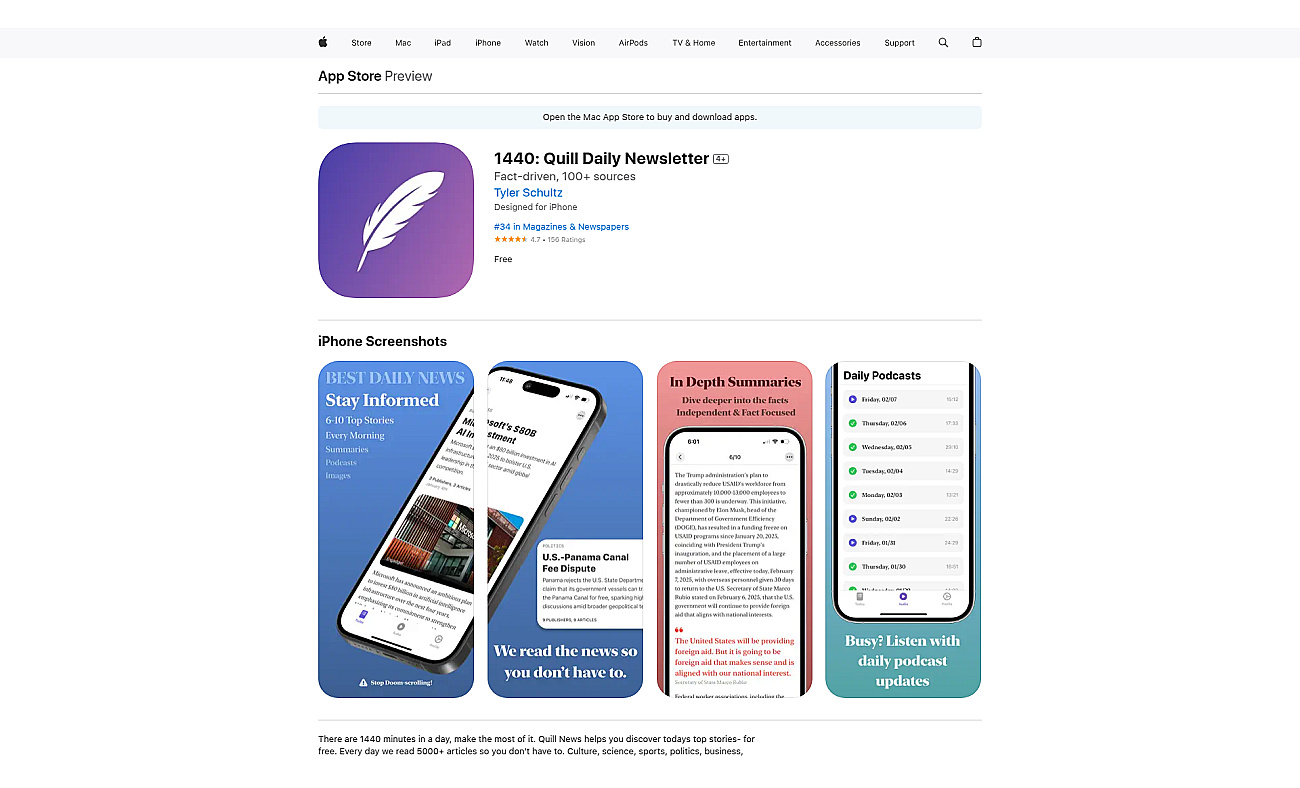 Quill - News Digest screenshot