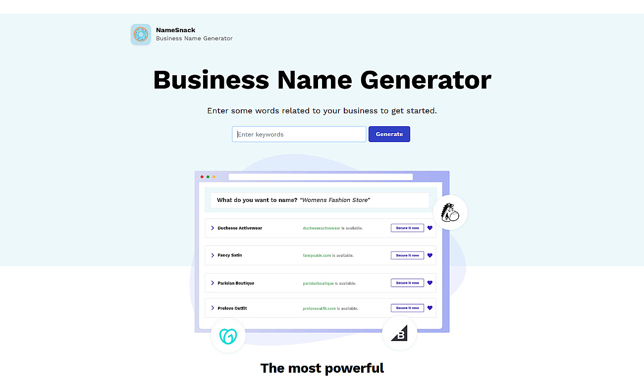 NameSnack screenshot
