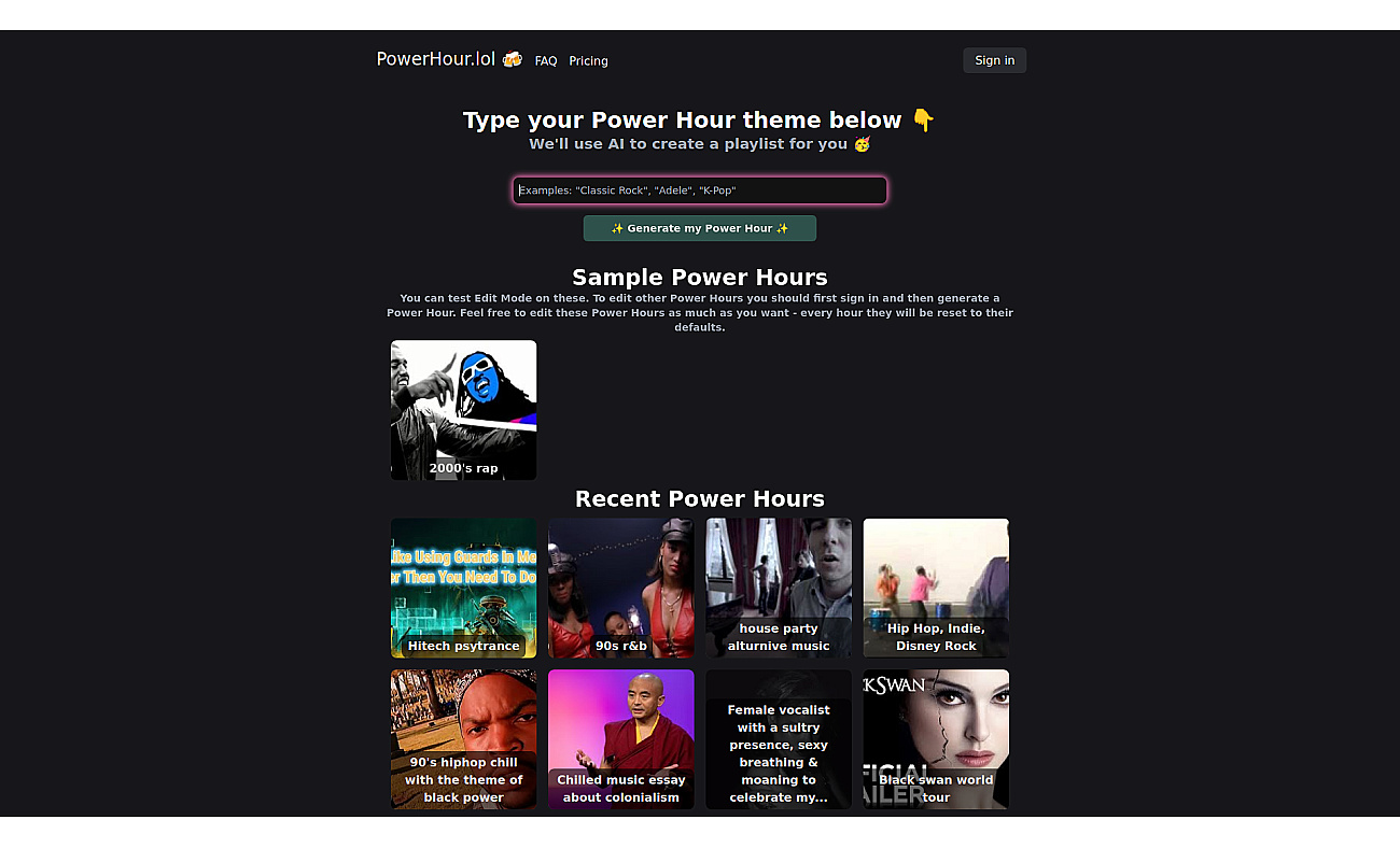 PowerHour screenshot