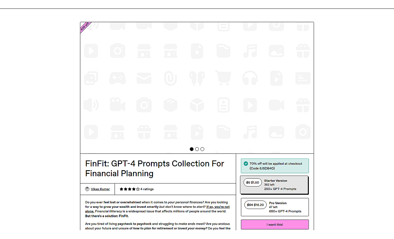 FinFit screenshot