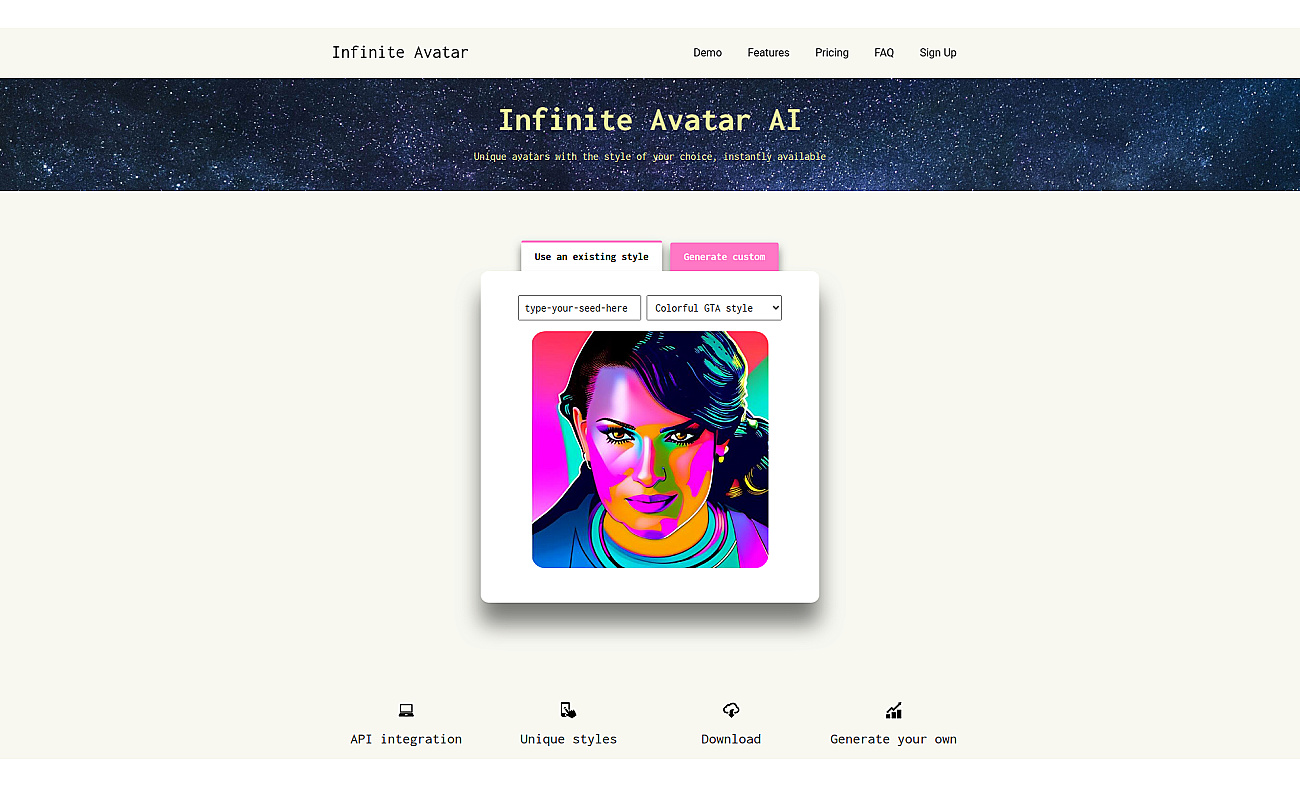 Infinite Avatar screenshot