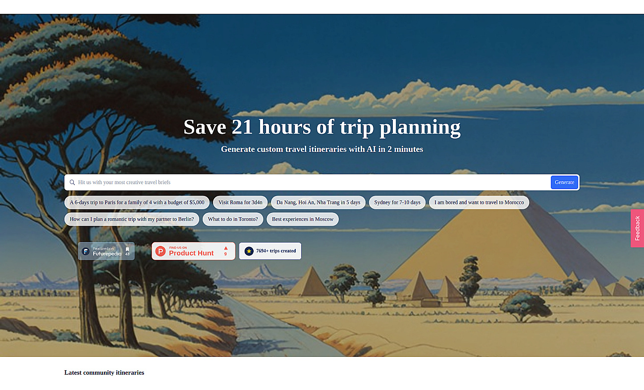 Plantrips screenshot
