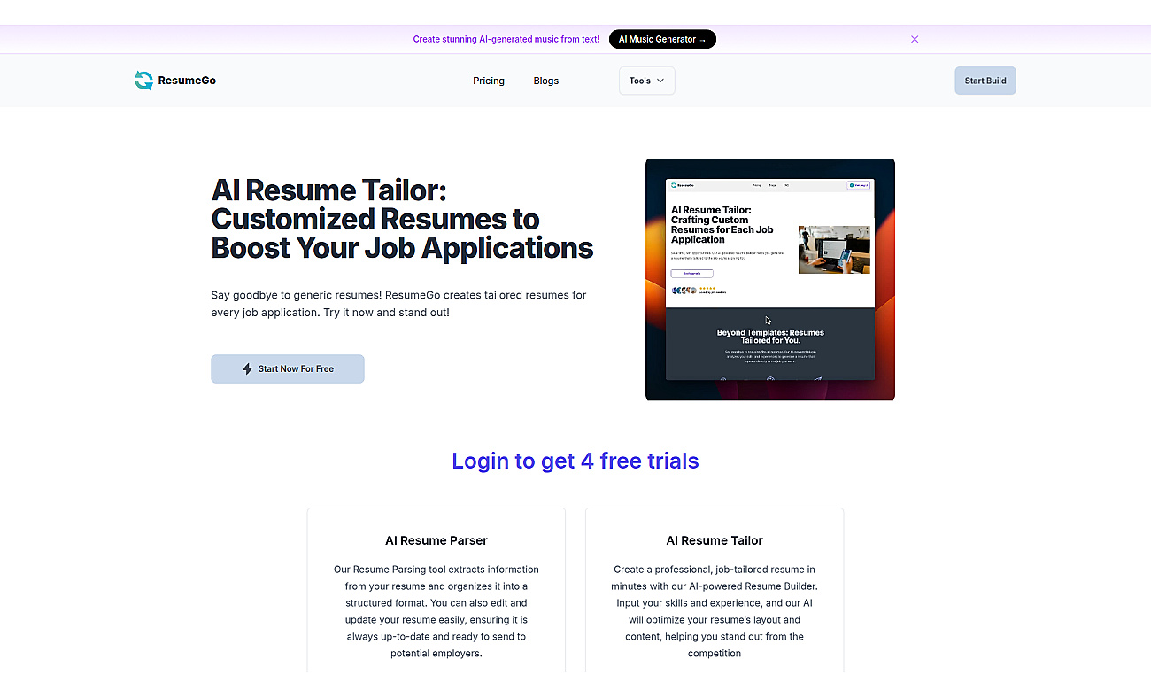 Resumego screenshot
