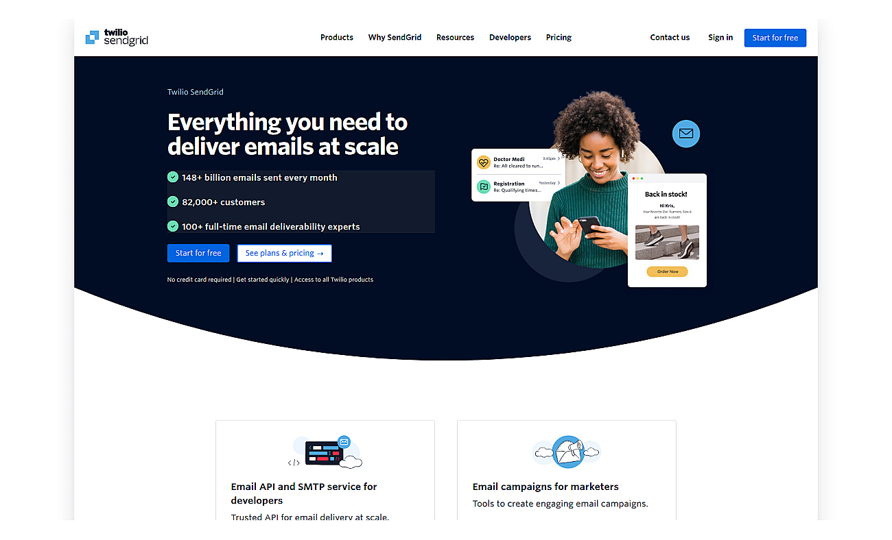 SendGrid screenshot