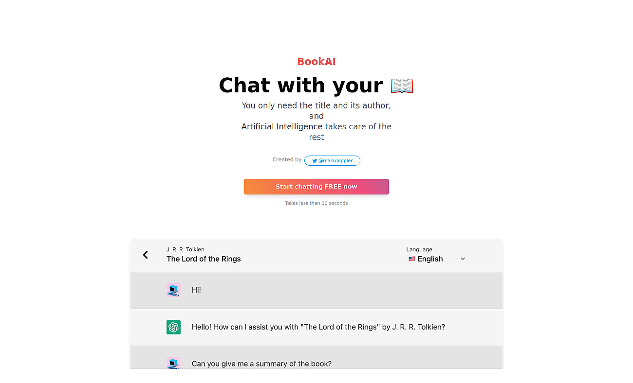 BookAI screenshot