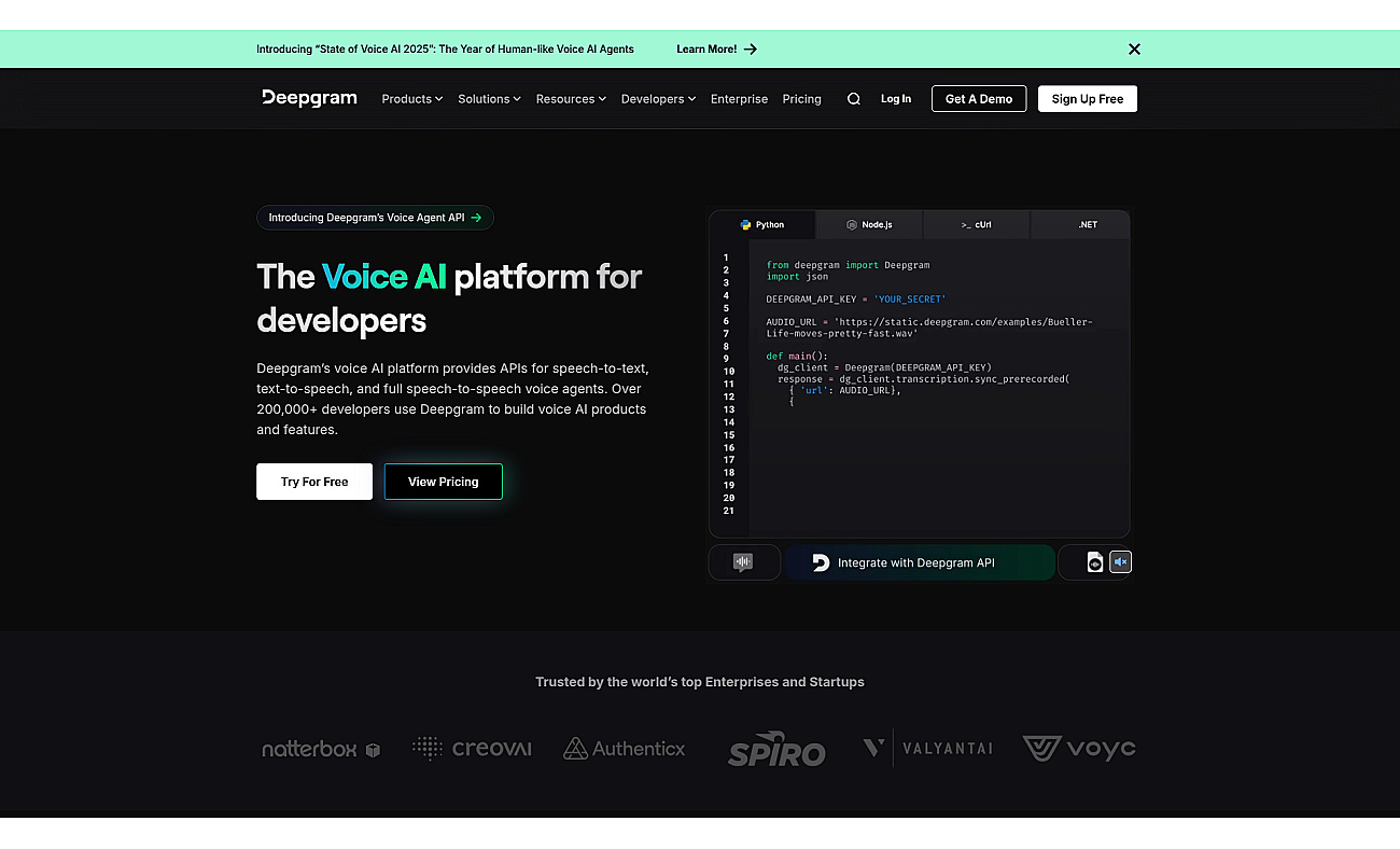 Deepgram screenshot
