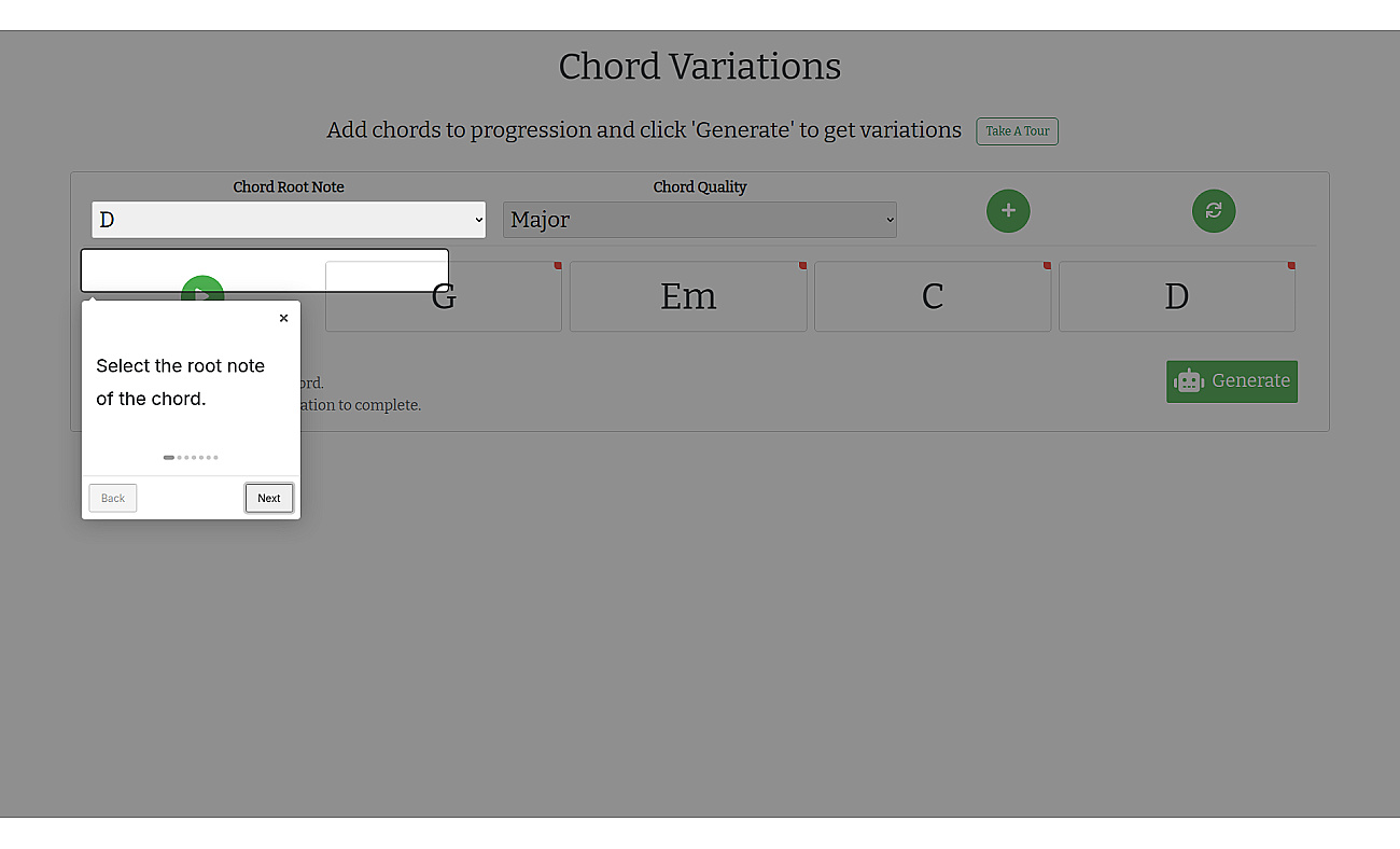Chord Variations screenshot